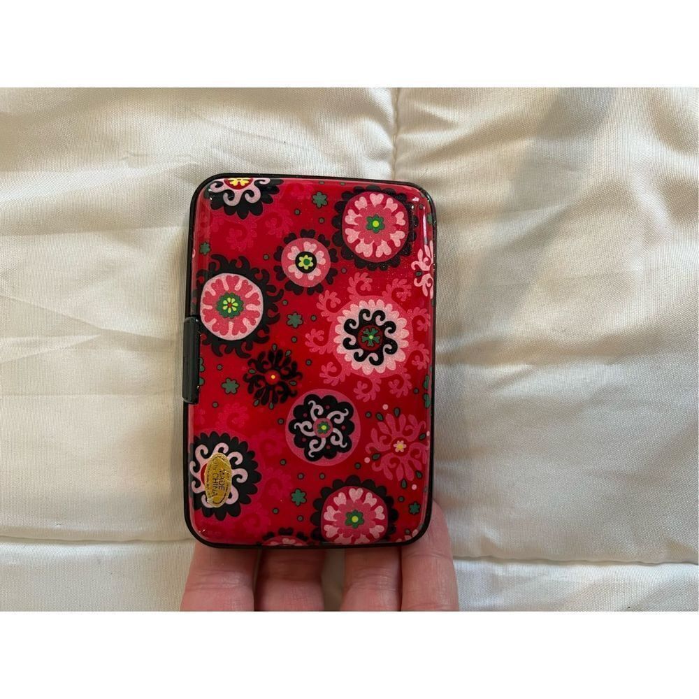 New small red colorful card holder, business card holder, credit card holder